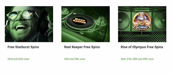 Unibet free spins bonanza