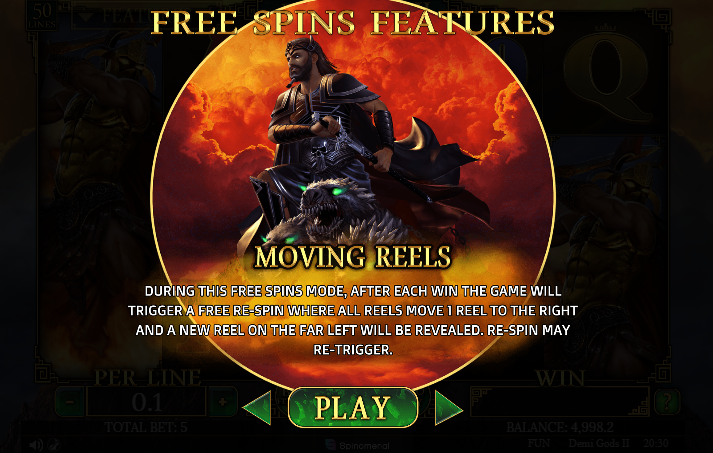 Demi Gods 2 Slot Free Spins Features