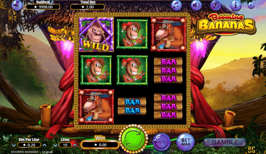 Booming Bananas Slot Playing Grid