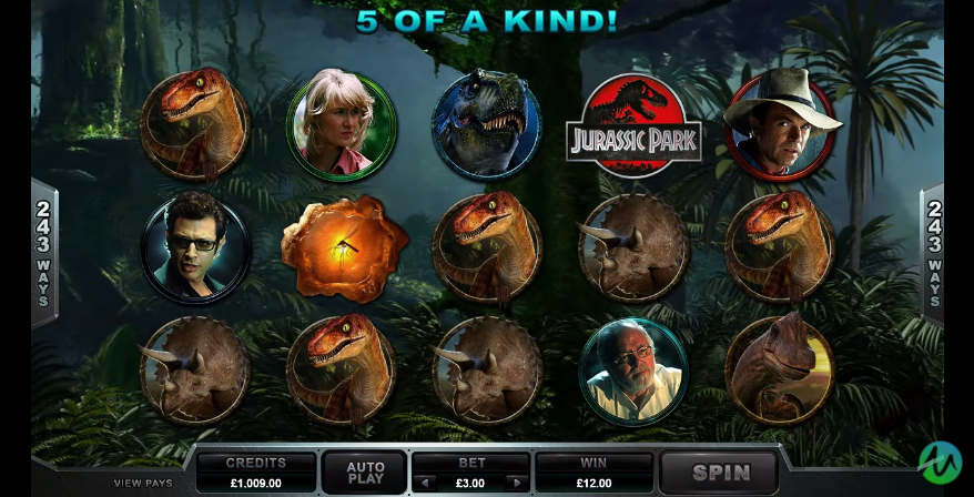 Jurassic Park Slot Gaming Grid