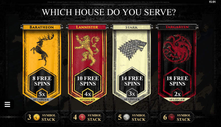 Game Of Thrones Slot Free Spins