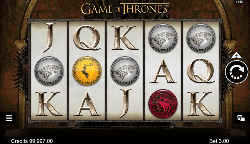 Game Of Thrones Slot Gaming Grid