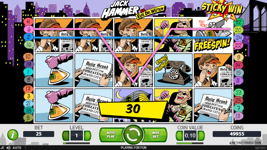 Jack Hammer Slot Win