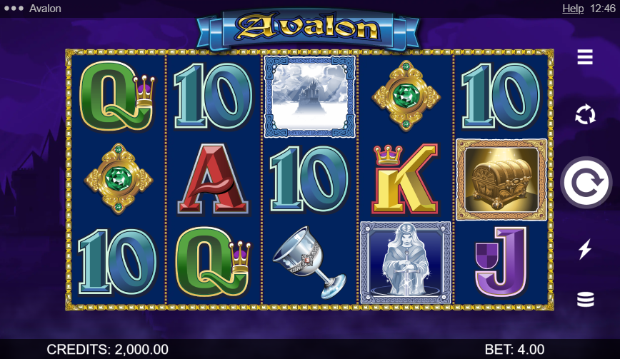 Avalon Slot Playing Grid