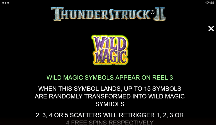 Thunderstruck 2 Slot Wild Magic Symbol