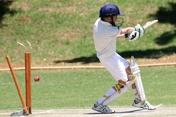 Cricket player on the field