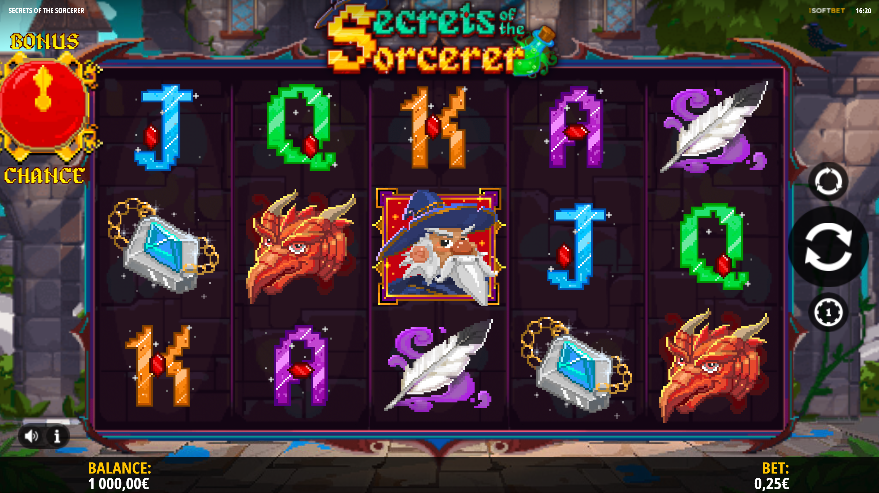 Secrets of the Sorcerer Slot Playing Grid