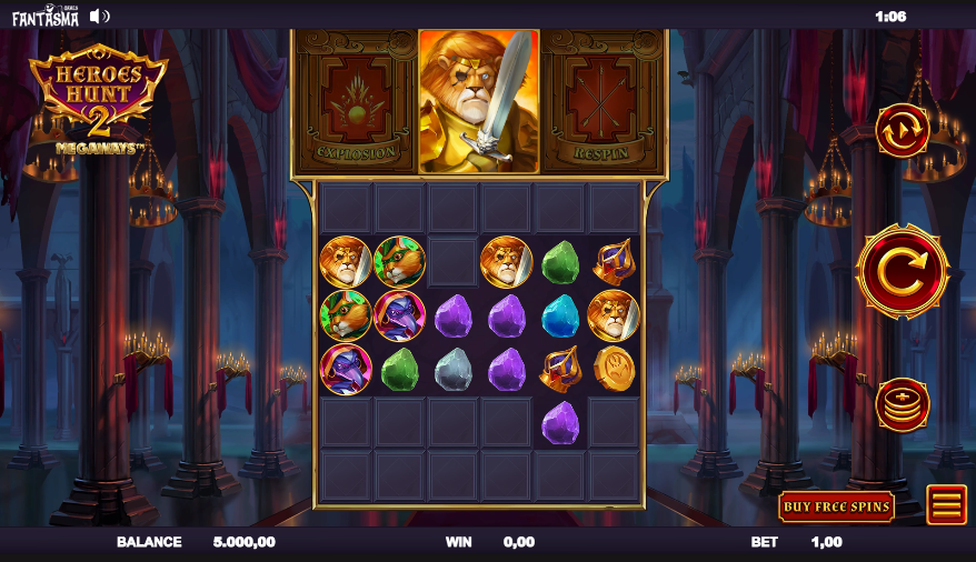 Heroes Hunt 2 Megaways Slot Playing Grid