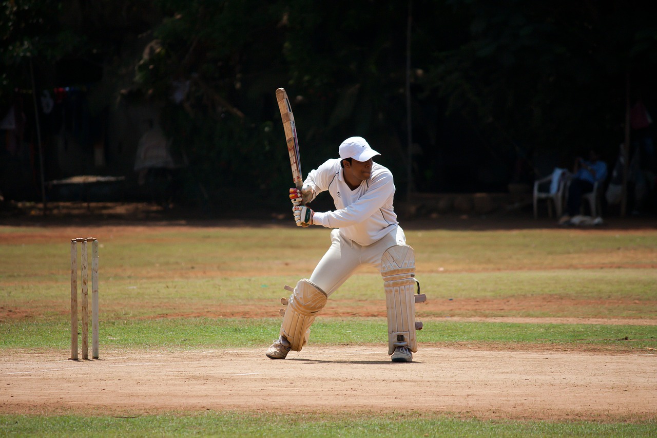 Cricket player on the field