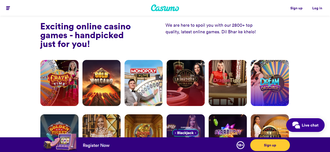 Casumo Casino - Games
