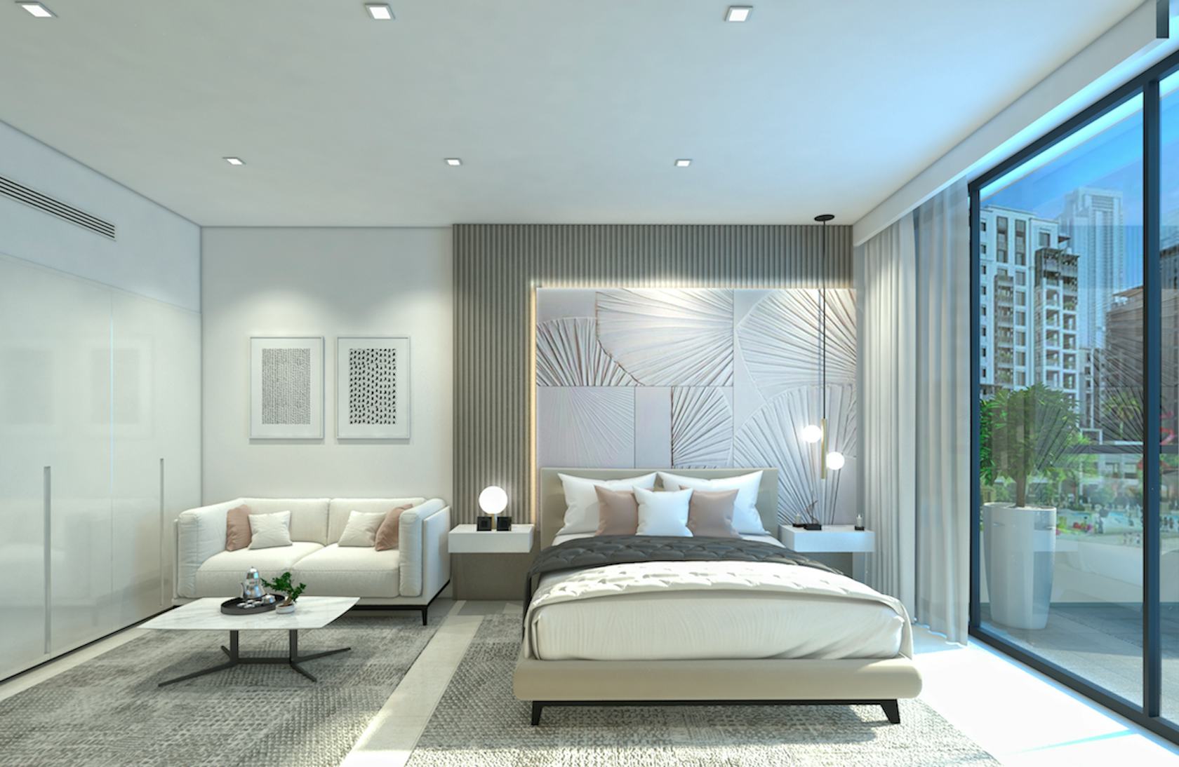 furniture interior design indoors room bedroom bed