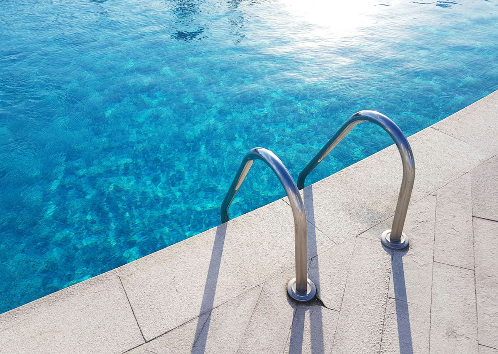 water handrail banister pool swimming pool