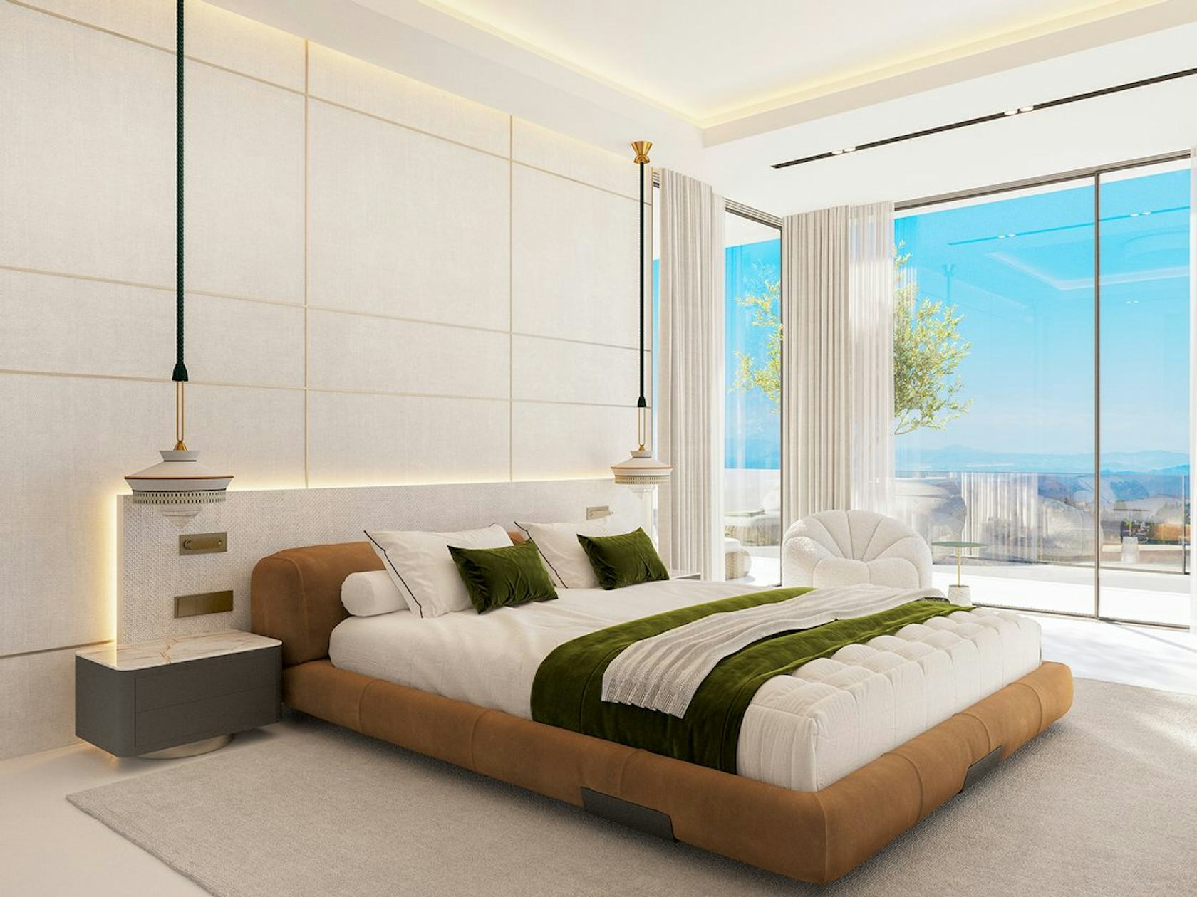 interior design indoors home decor furniture cushion bed bedroom room