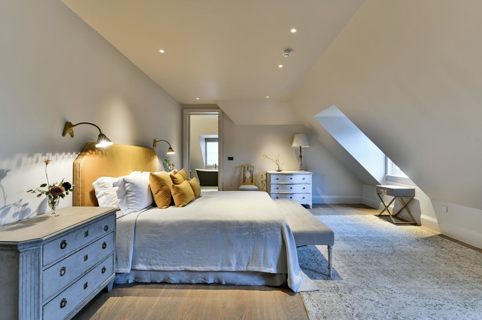 house housing indoors loft floor flooring home decor interior design lamp bed