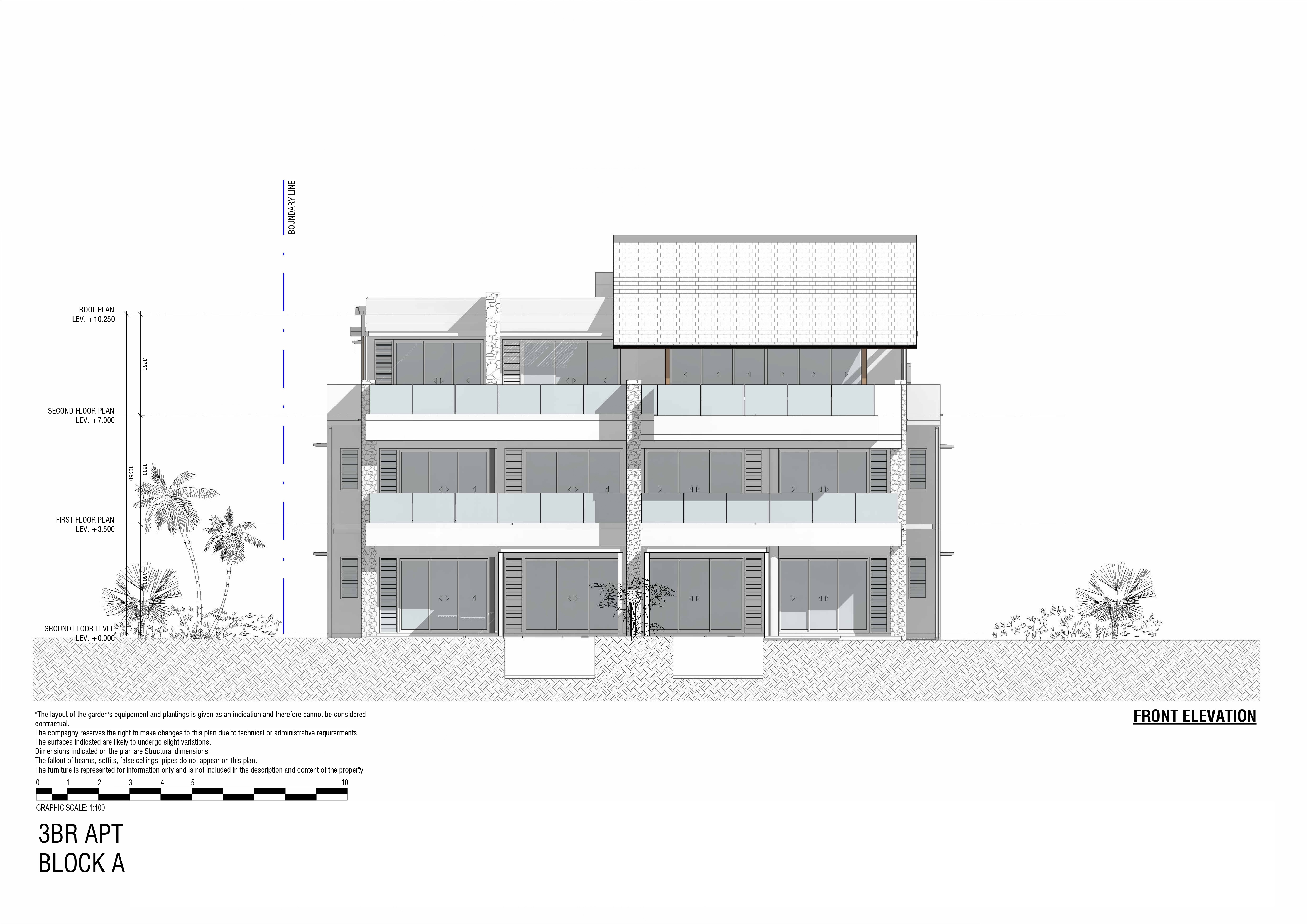 Exclusive penthouse with pool and sea view for sale on the west coast of Mauritius. 75044697 floor plan 3
