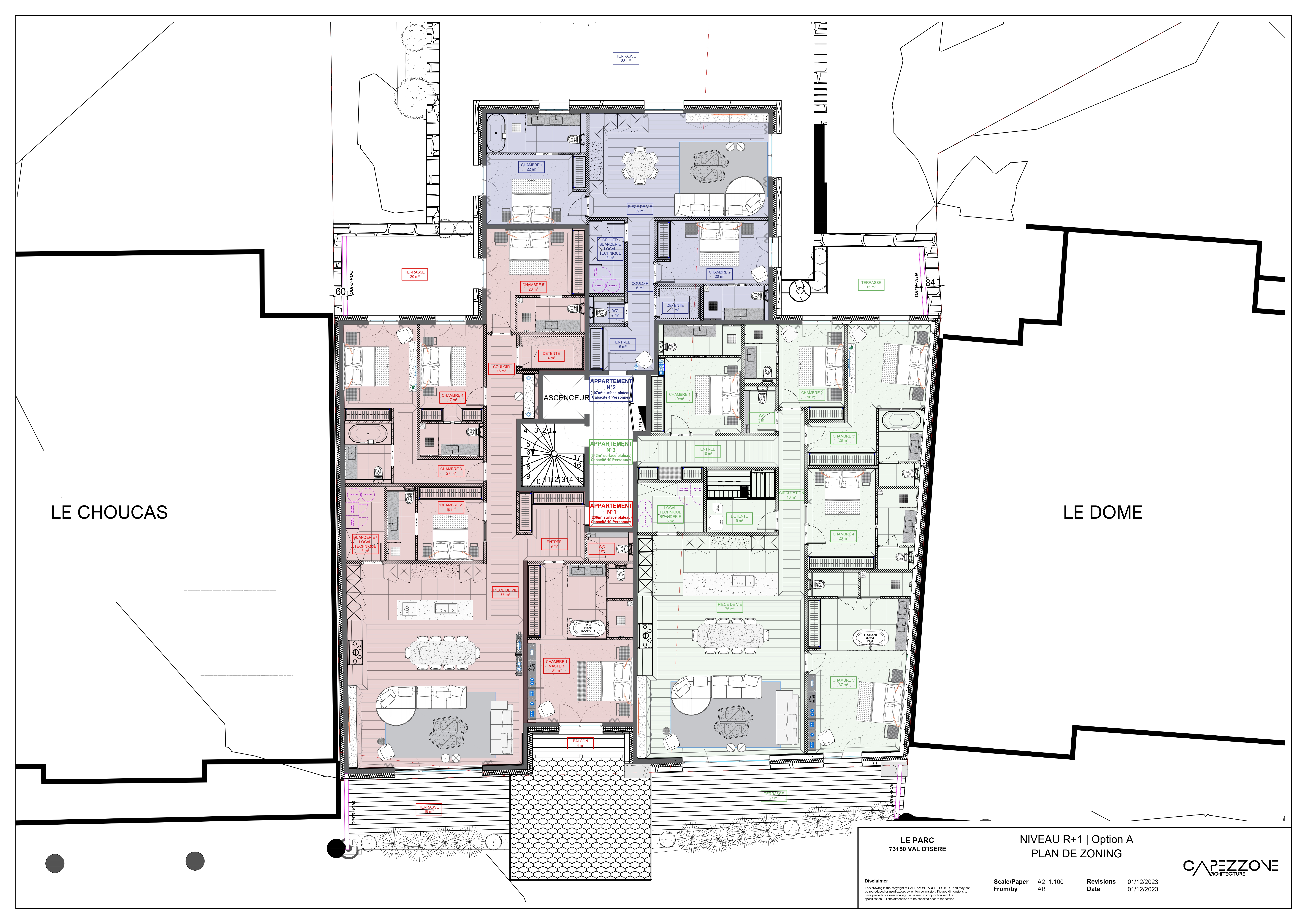 Apartment lot 1 with 5 bedrooms, 224 m² in Val d’Isère 1629442986 floor plan 1