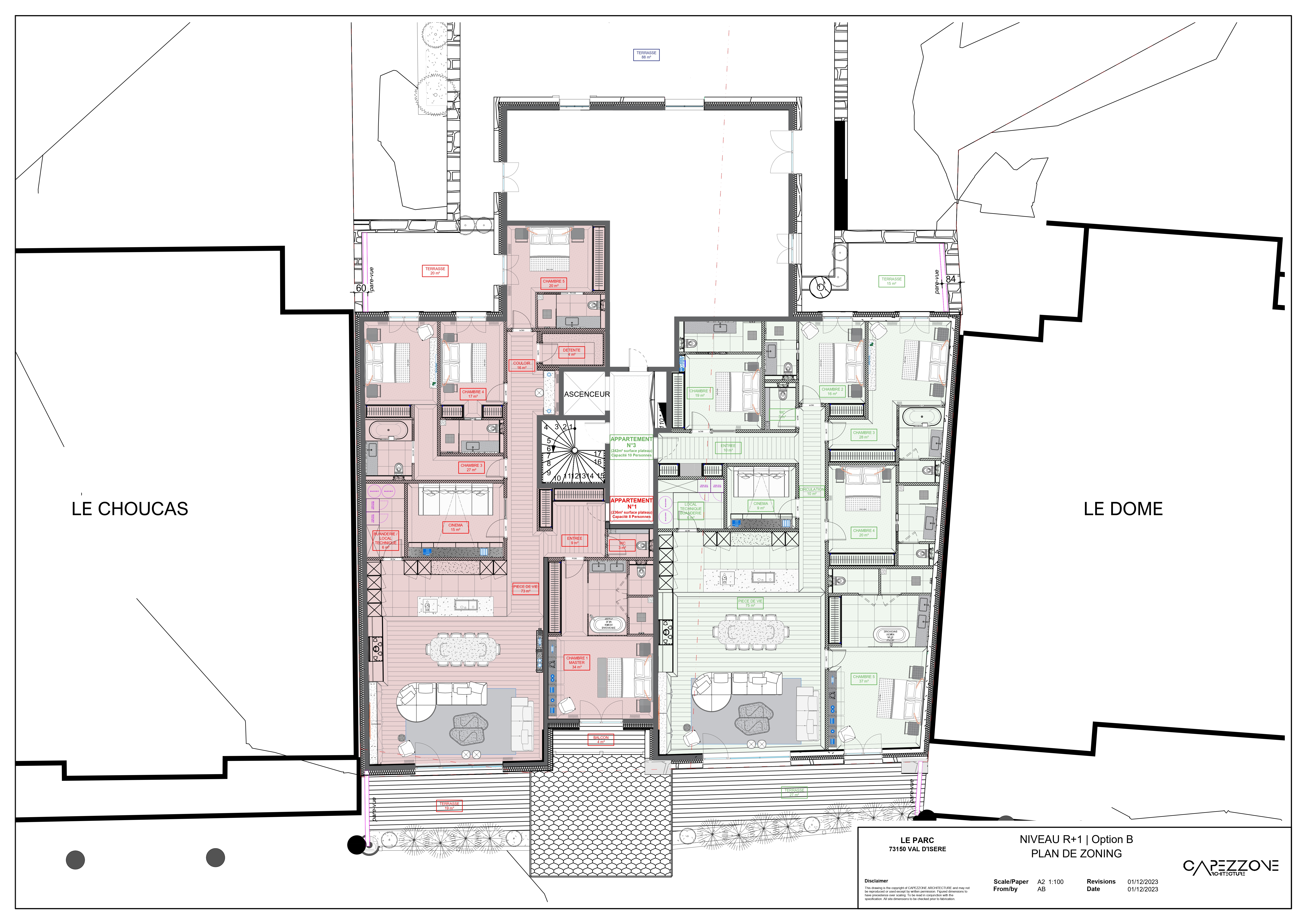 Apartment lot 1 with 5 bedrooms, 224 m² in Val d’Isère 1629442986 floor plan 2