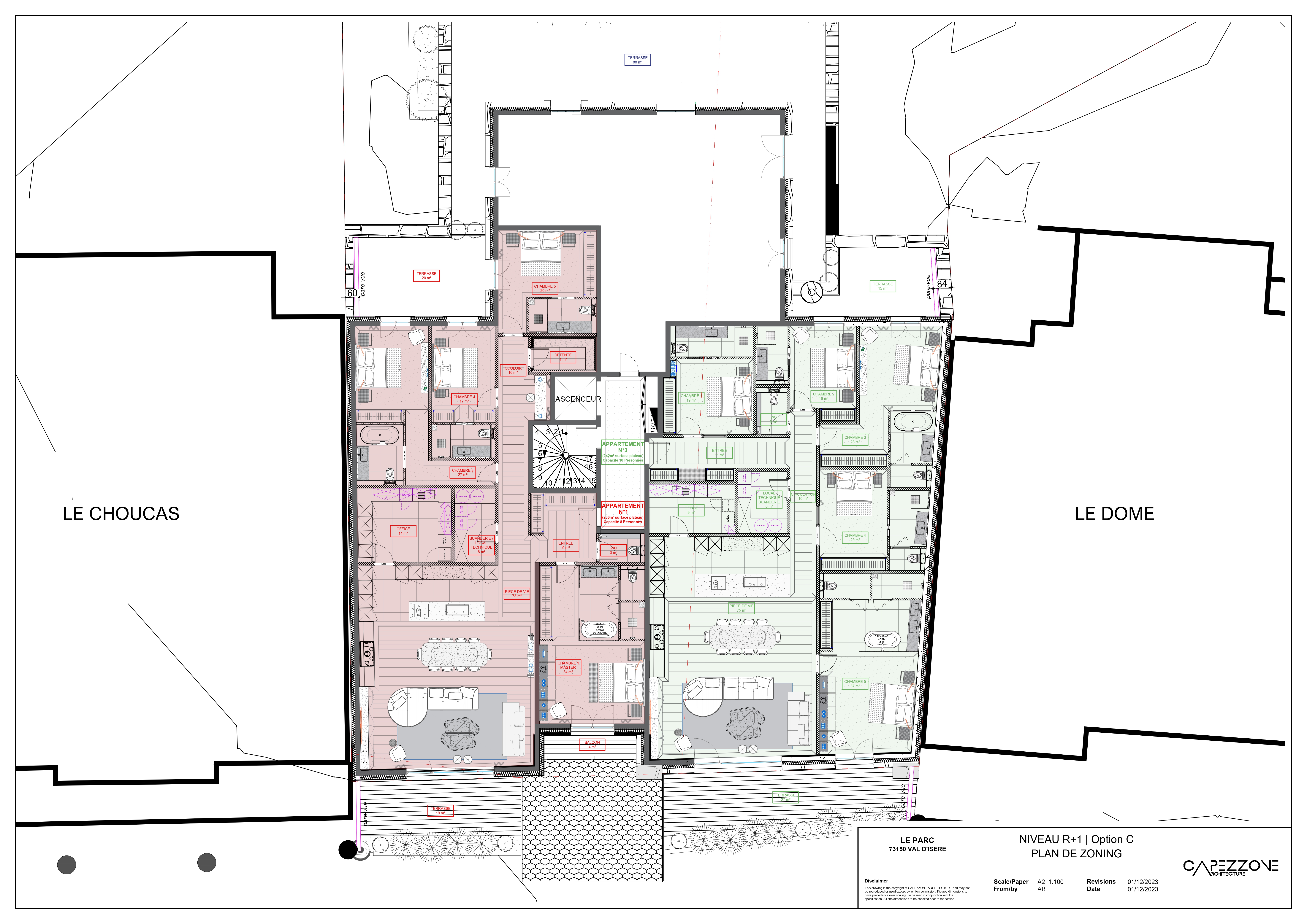 Apartment lot 1 with 5 bedrooms, 224 m² in Val d’Isère 1629442986 floor plan 3