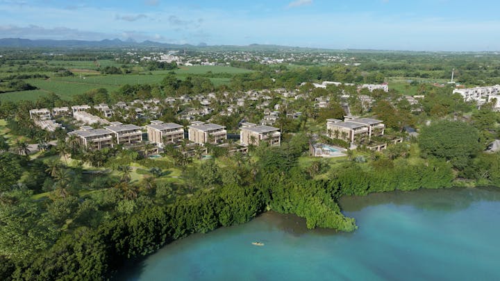 outdoors architecture building nature lake water sea land aerial view cityscape