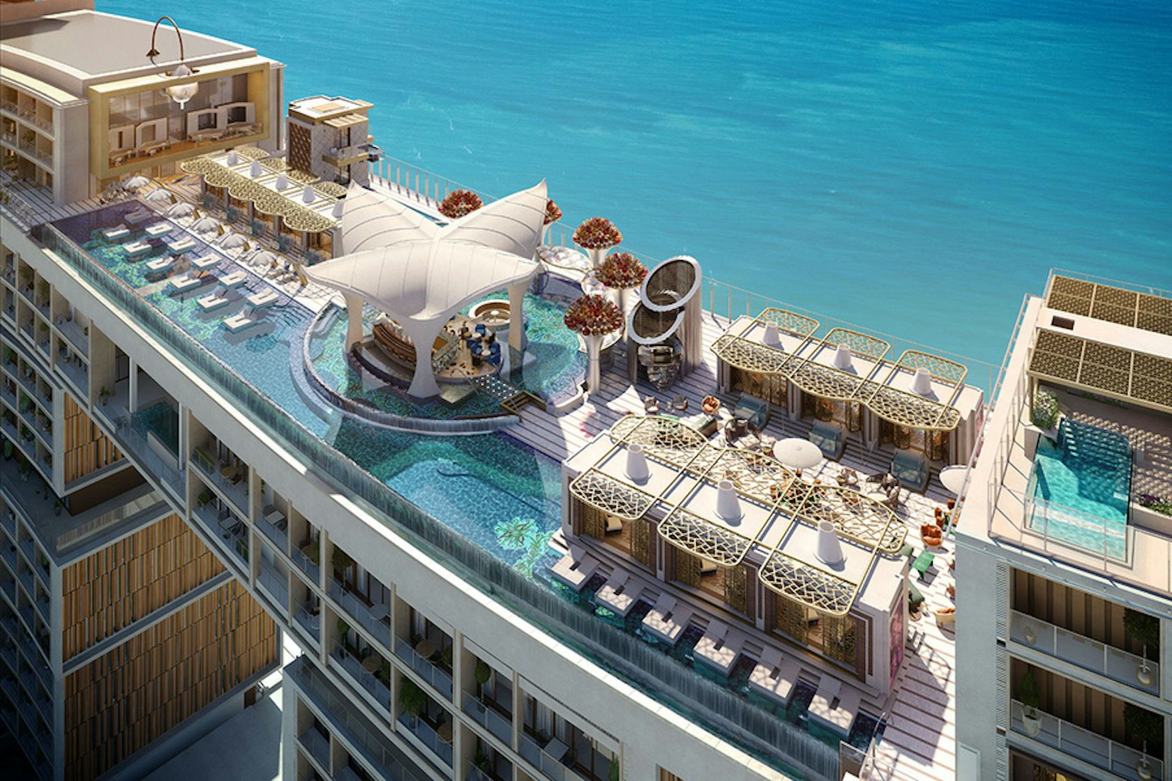 building hotel resort yacht pool water swimming pool city outdoors cruise ship