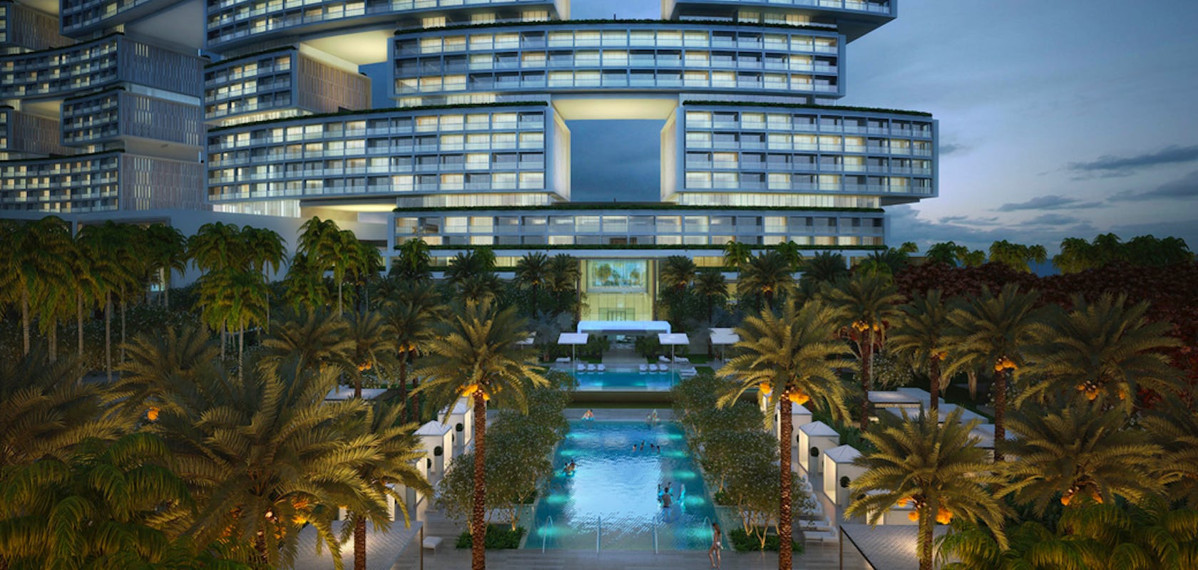 building hotel resort summer city palm tree tree condo pool urban