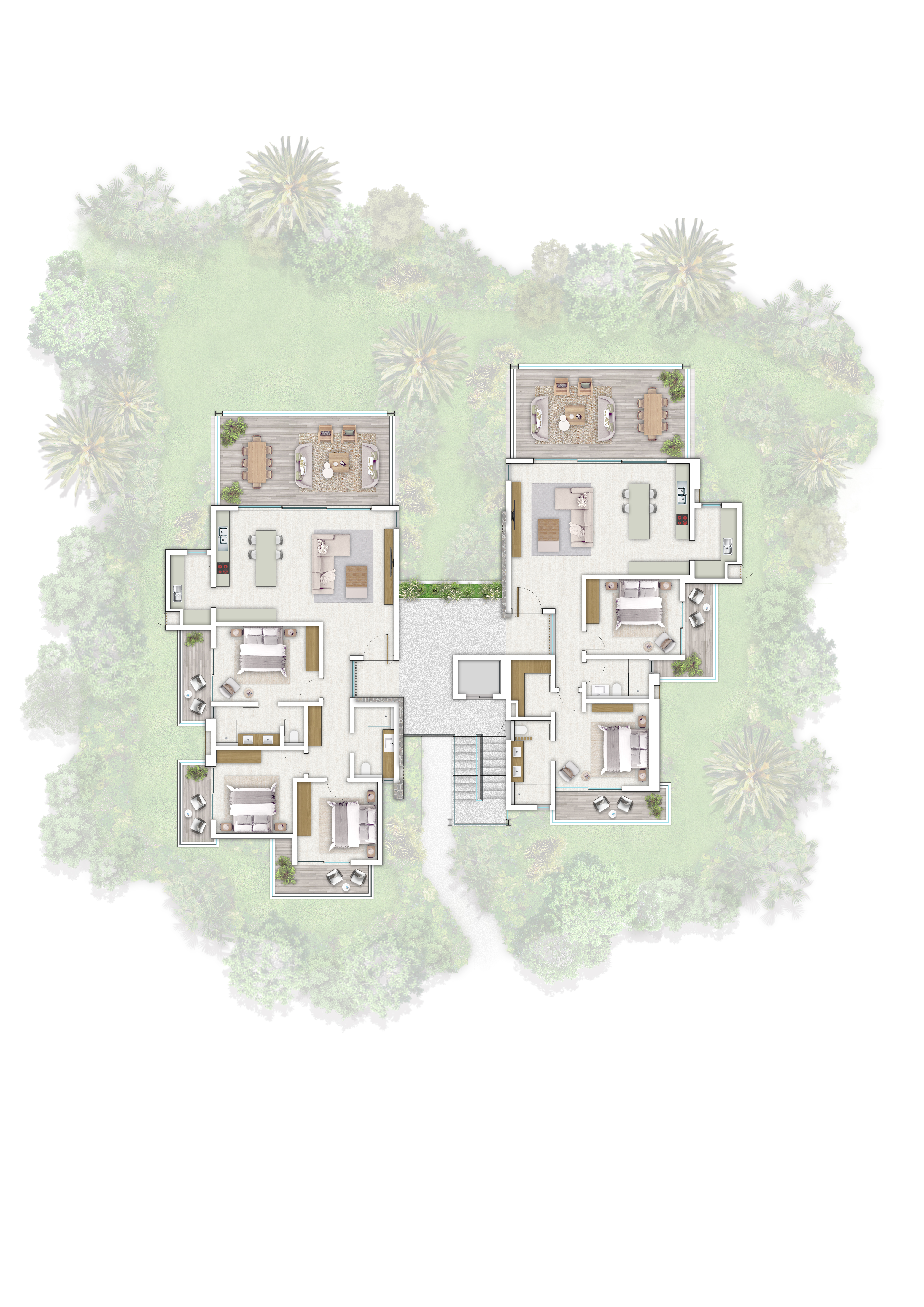 2-bedroom apartment with terrace for sale, in the heart of an exclusive estate in Beau Champ 2370893320 floor plan 2