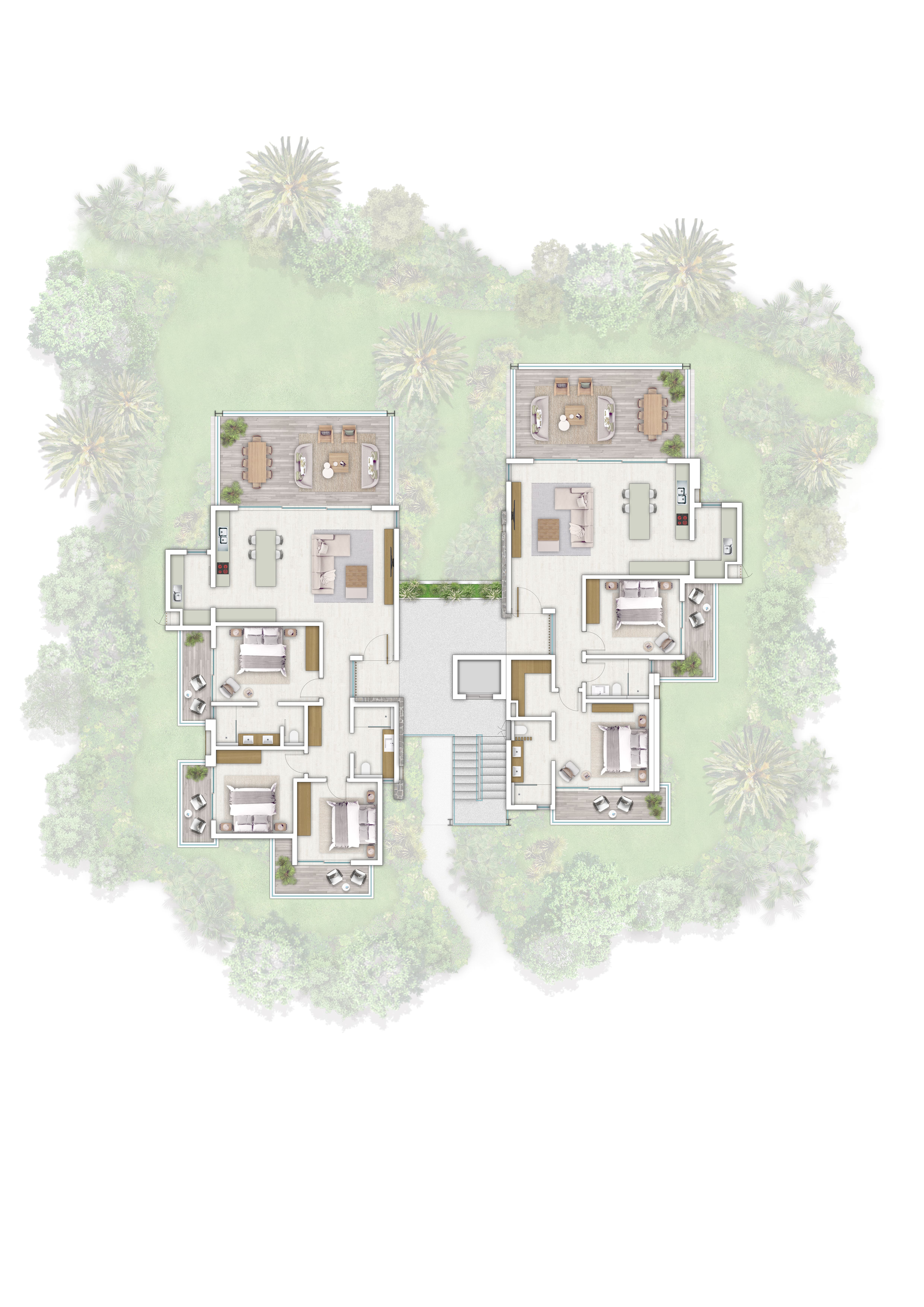 2 Bedroom apartment | Golf, beach, garden view | Anahita Beau Champ 2779336800 floor plan 1