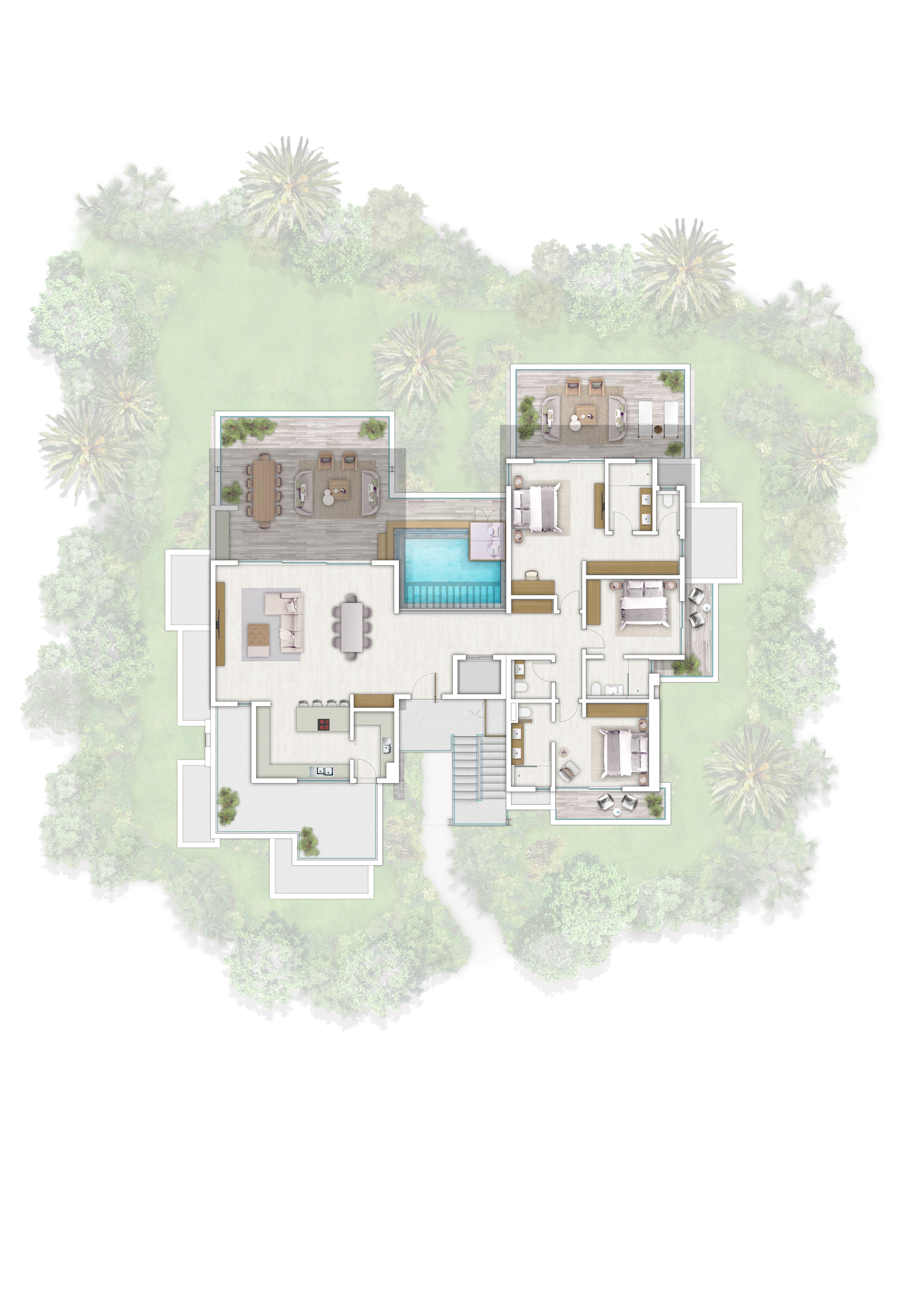 2 Bedroom apartment | Golf, beach, garden view | Anahita Beau Champ 2779336800 floor plan 4