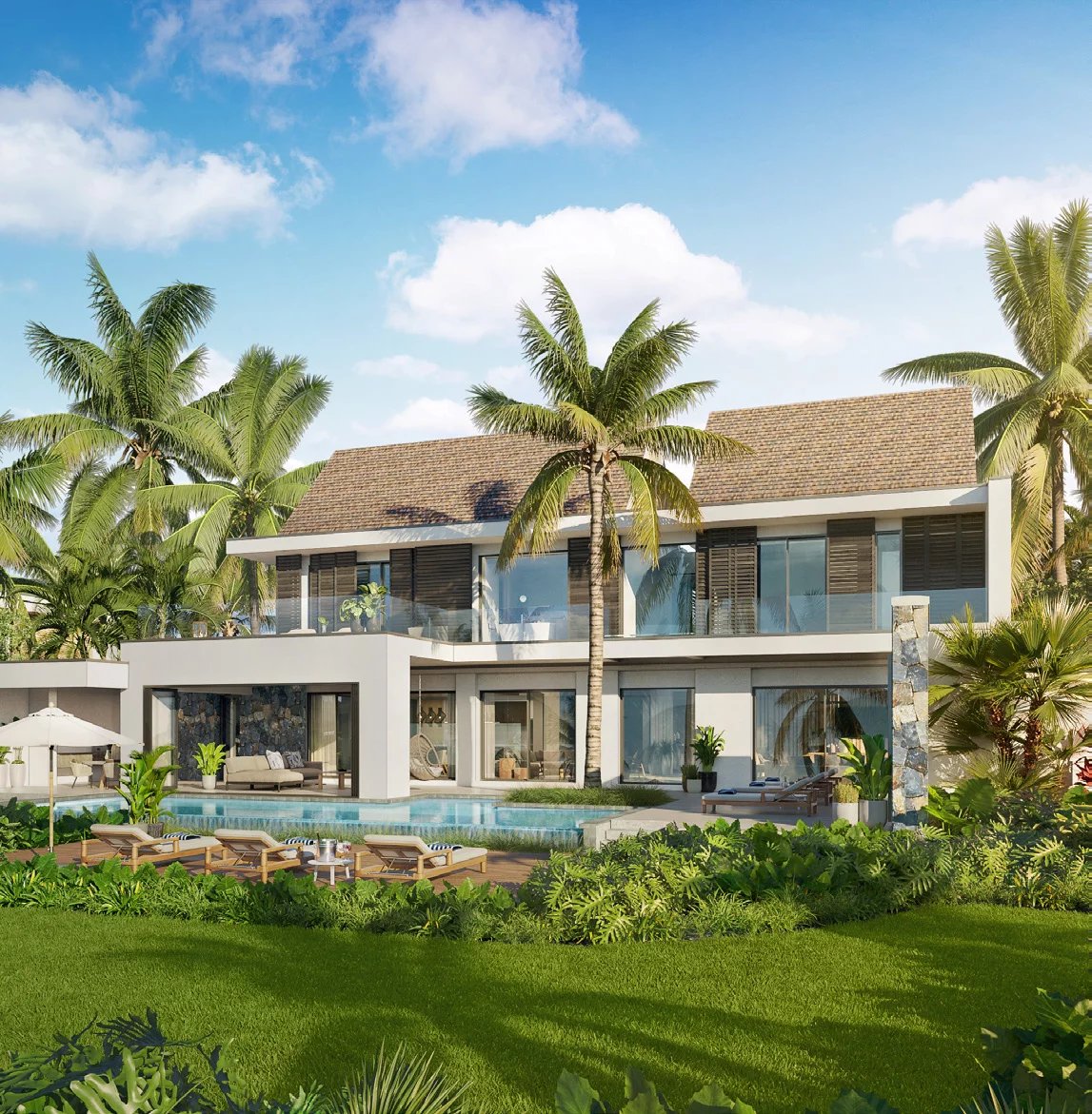 Villa avec piscine et proche de la plage à vendre à Belle Mare, Maurice