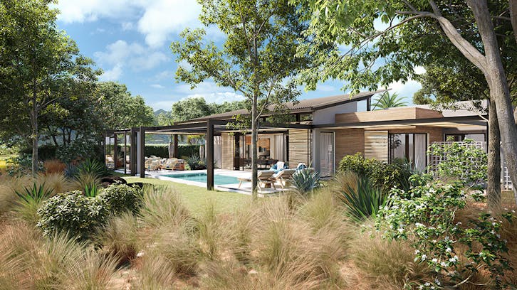 house housing porch patio villa pergola garden outdoors backyard grass