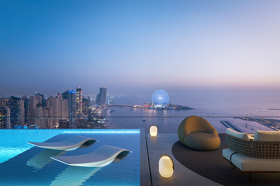  W Residences Dubai Harbour – Penthouse Exclusif 5 Chambres avec Vues Imprenables sur la Mer depuis le 36ᵉ Étage