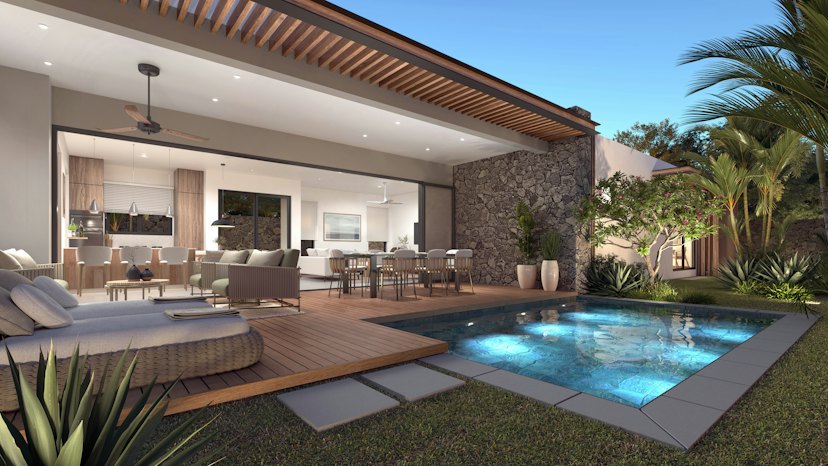 villa de luxe · a Petite Rivière Noire · 3 chambres · 3 salles de bain · photo 3 sur 15
