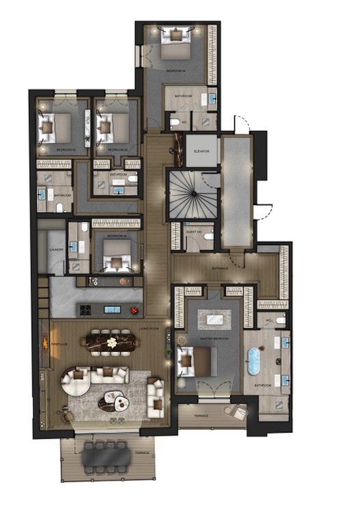 Invest in a luxury apartment in Val d’Isère 2123323008 floor plan 1