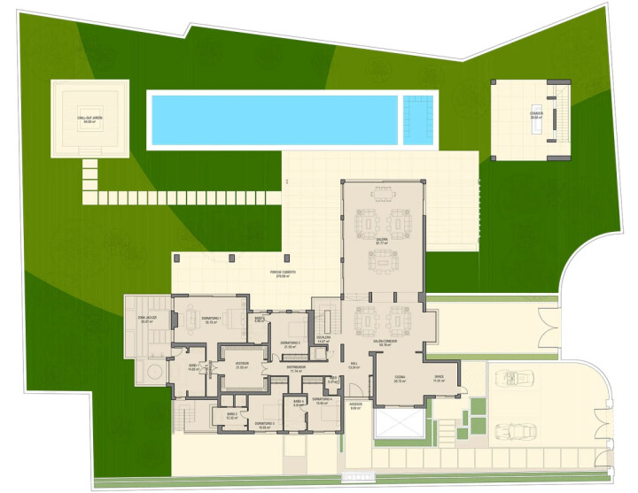 Frontline golf villa for sale in Nueva Andalucia, Marbella | Villa Solstice 3614942206 floor plan 1