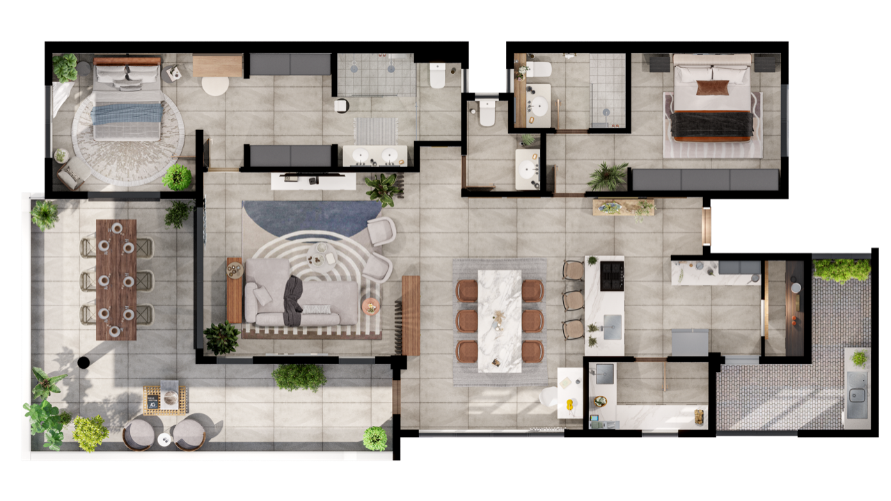 3-bedroom apartment in Cascavelle, Mauritius 179282988 floor plan 3