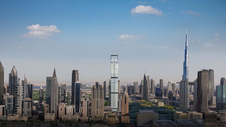 city urban cityscape high rise metropolis outdoors scenery skyscraper landscape panoramic