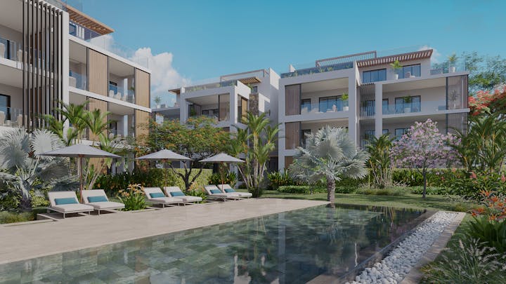 building housing villa condo city chair furniture hotel resort urban