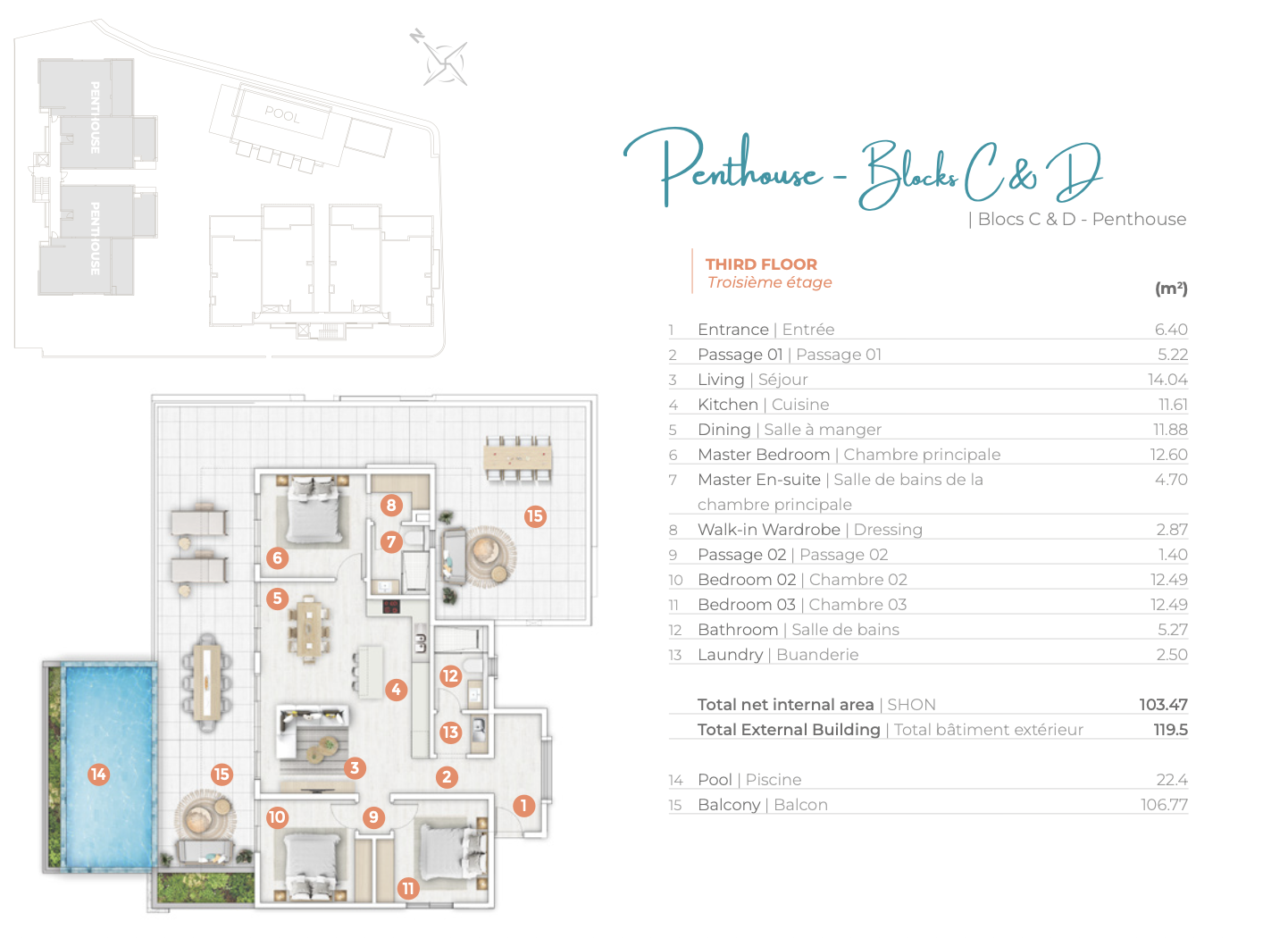 Viva Calodyne Penthouse – Luxury Rooftop Apartment with sea view in Mauritius 752437786 floor plan 1