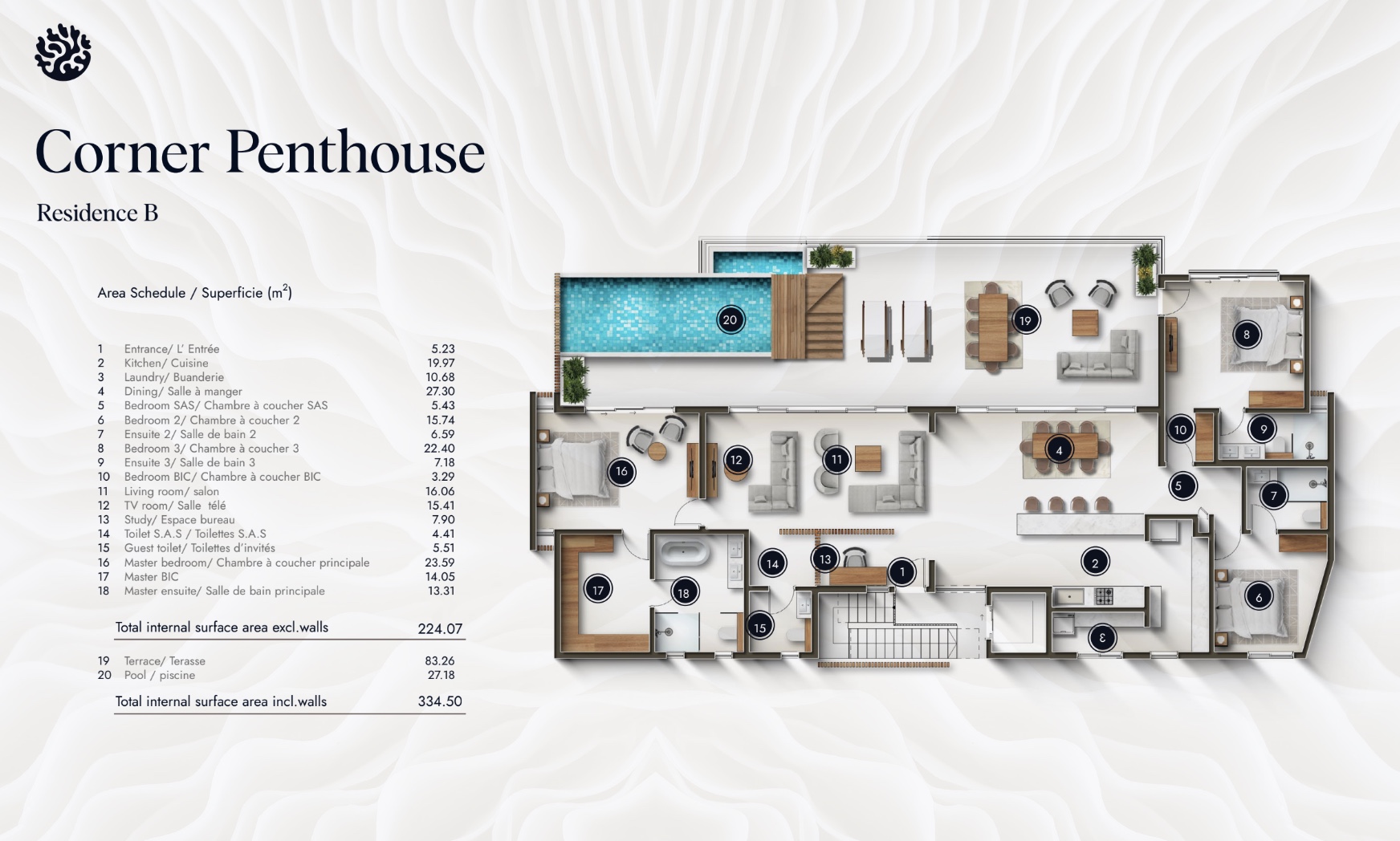 Exceptional Penthouse with Private Pool Just 100m from the Beach – Pointe aux Biches 2545080372 floor plan 2