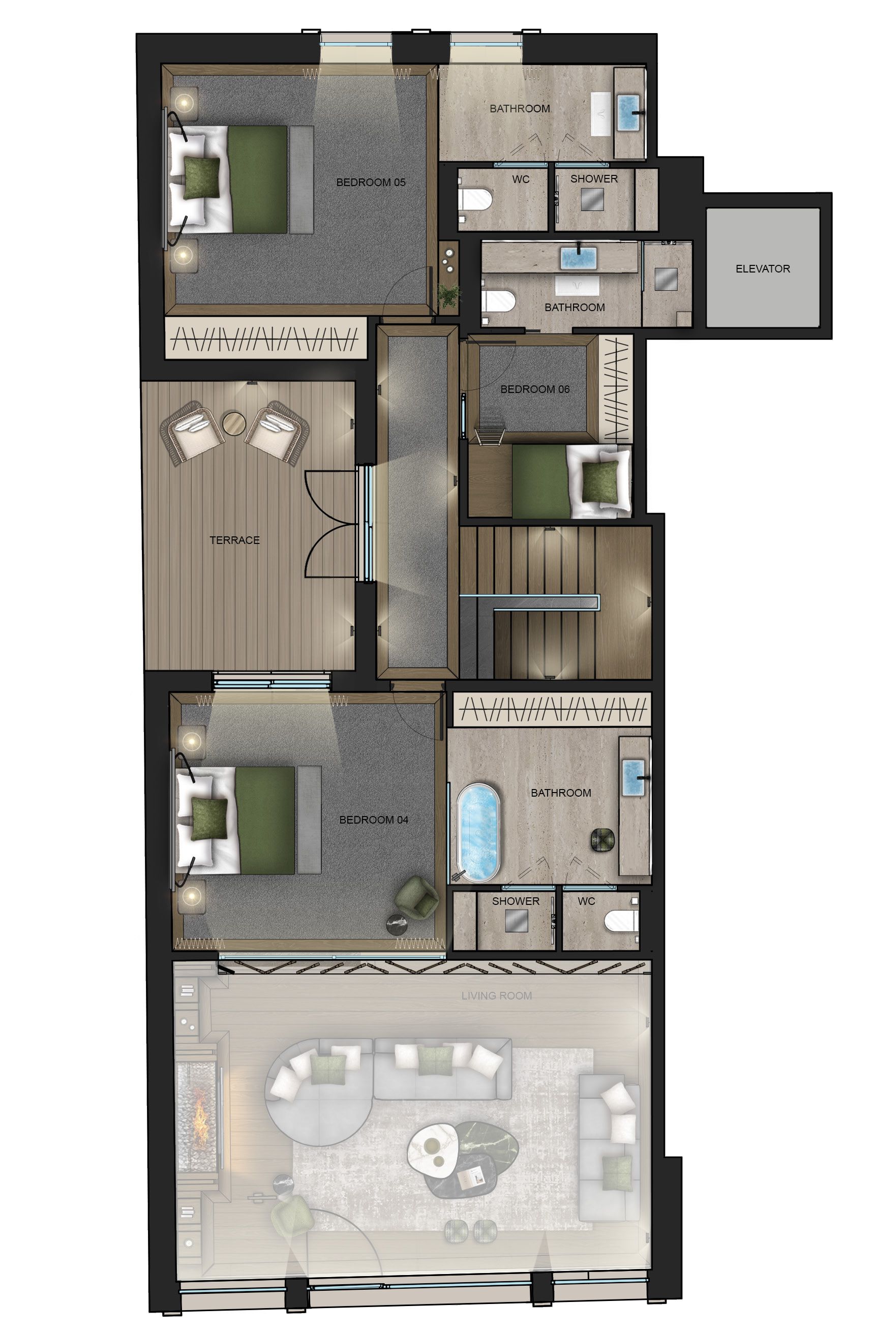 Apartment Lot 10, 287 m², 6 bedrooms, Val d’isère 1849706122 floor plan 1