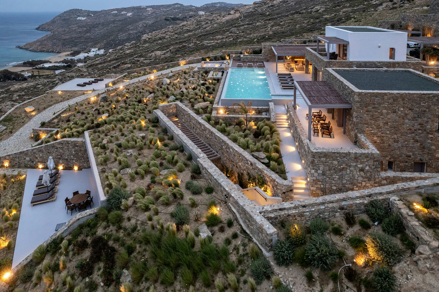 Villa above Elia beach, Mykonos