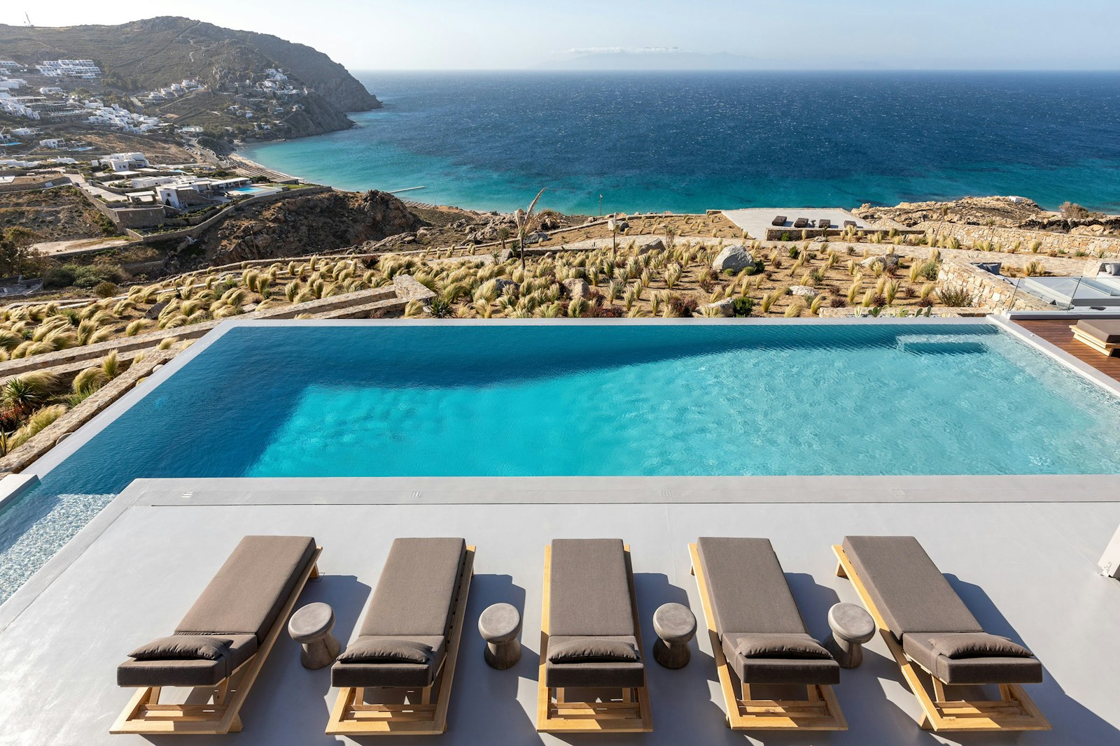 Villa above Elia beach, Mykonos