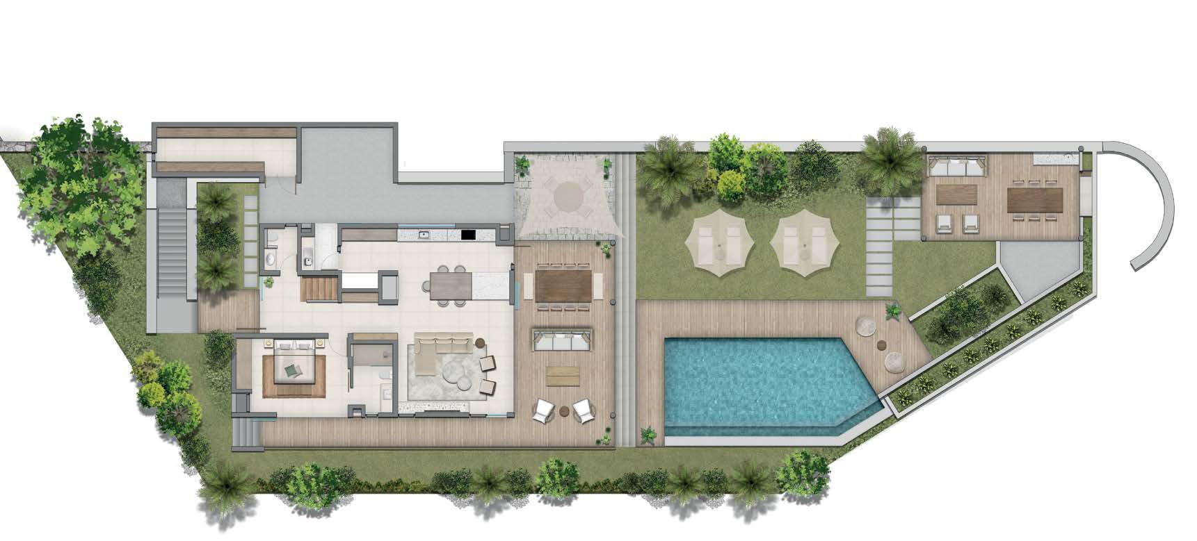 Blue Vista V1 : prestigious villa on 2534m² with private pool in Rivière Noire 224494676 floor plan 1