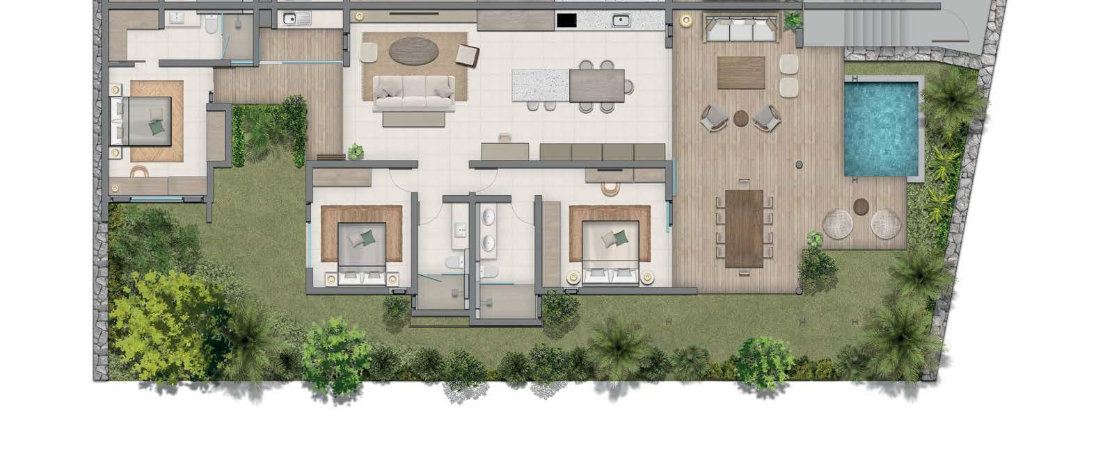 Blue Vista V1 : prestigious villa on 2534m² with private pool in Rivière Noire 224494676 floor plan 2