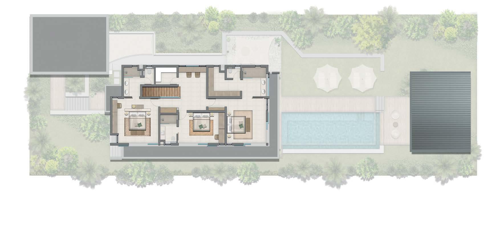 Blue Vista V1 : prestigious villa on 2534m² with private pool in Rivière Noire 224494676 floor plan 3