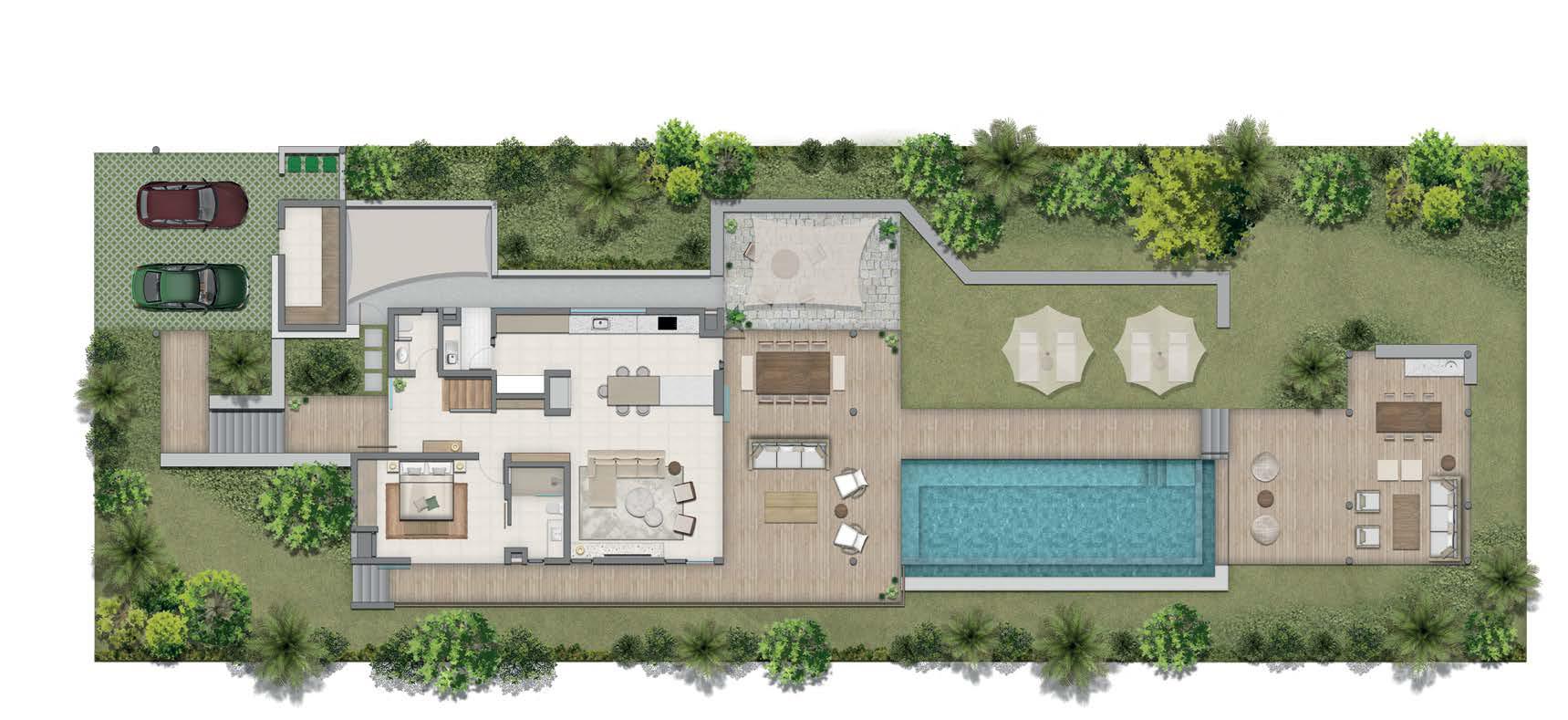 Blue Vista V1 : prestigious villa on 2534m² with private pool in Rivière Noire 224494676 floor plan 4