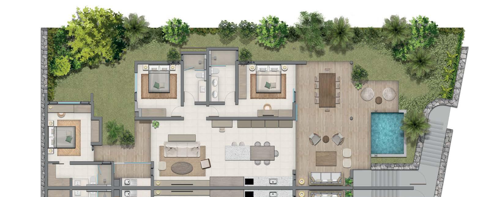 Blue Vista V1 : prestigious villa on 2534m² with private pool in Rivière Noire 224494676 floor plan 5
