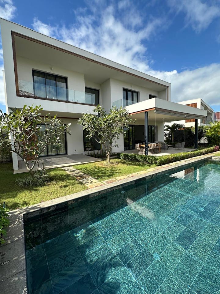 architecture building house housing villa pool water swimming pool bench furniture