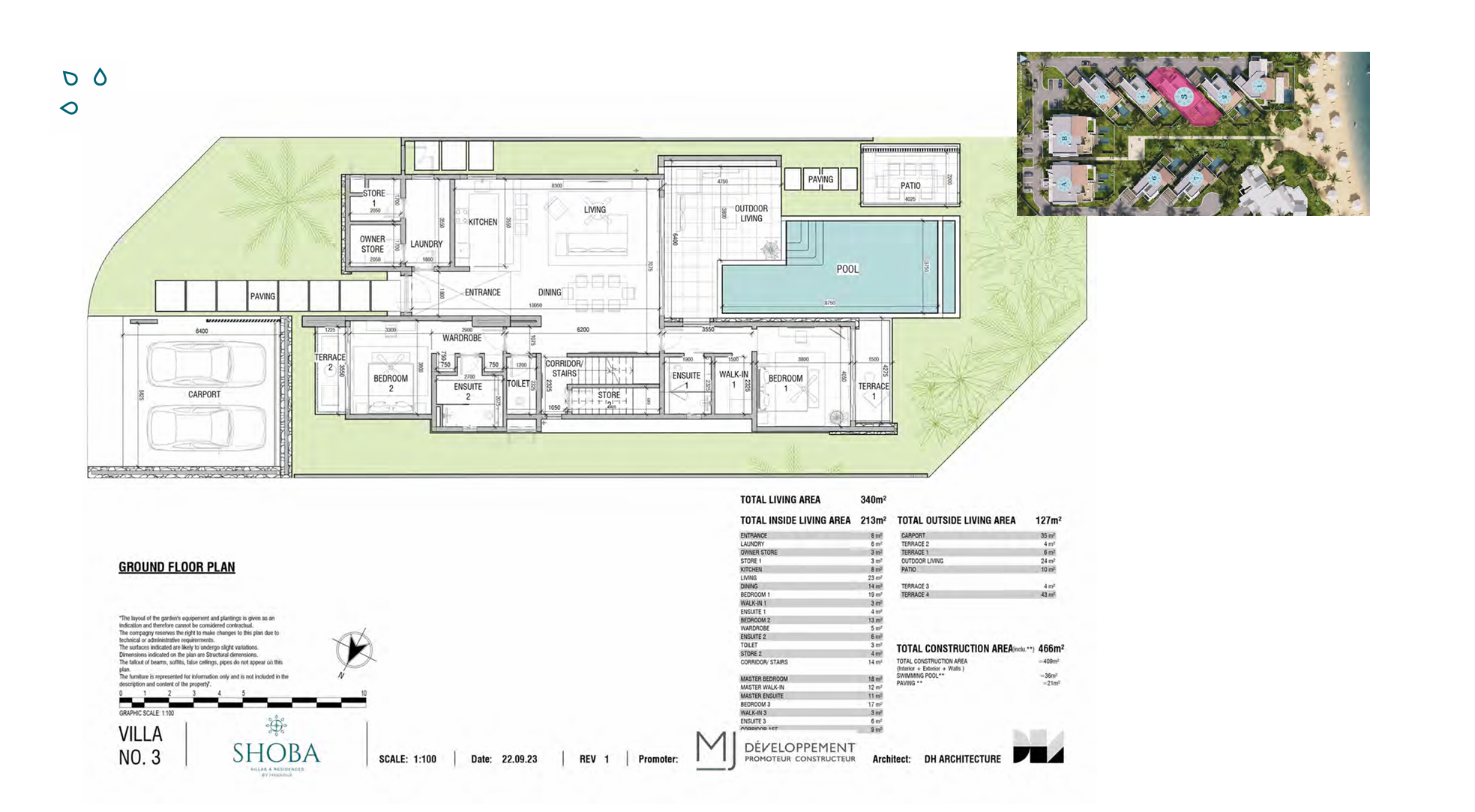 Villa pieds dans l’eau à Wolmar – Face au Morne, vue mer & coucher de soleil – Île Maurice 3556030575 floor plan 3