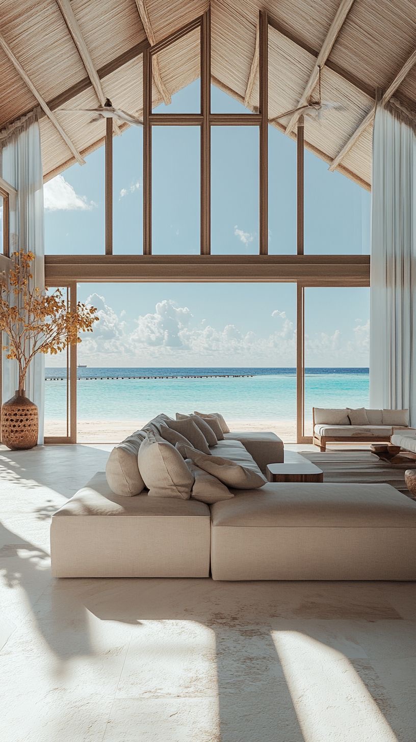 High-end Maldives residence with ocean-facing outdoor living spaces